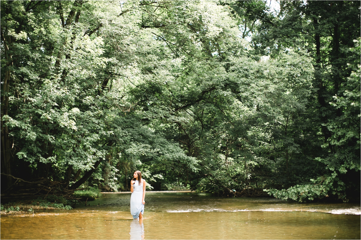 Adventurous creek & woodsy senior portrait inspiration 