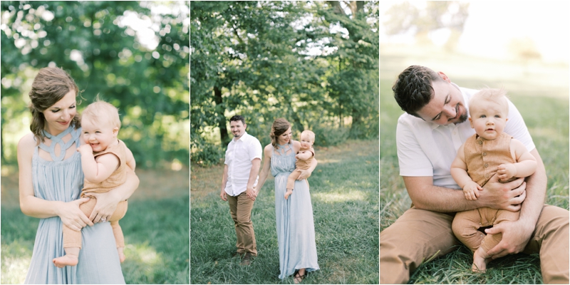 family portraits in the summer at Whispering Oaks Vineyard