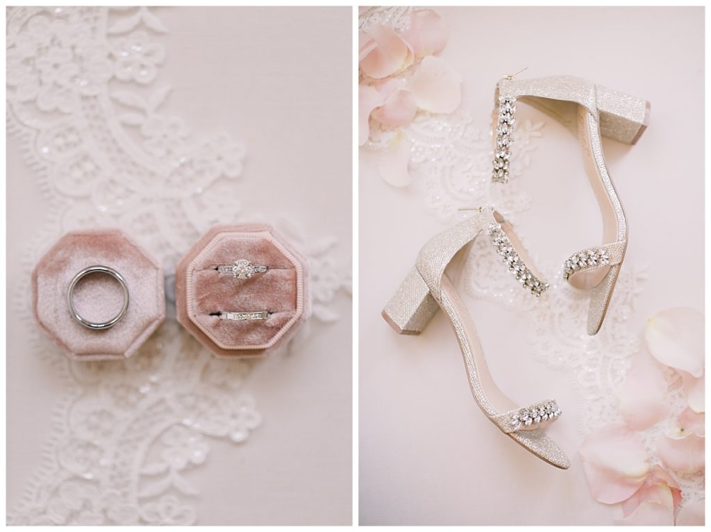 Pennsylvania photographer taking photos of wedding shoes and accessories 