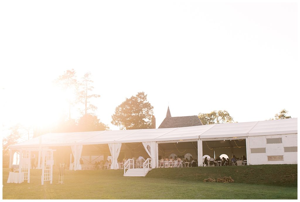 Pennsylvania photographer captures the reception tent, along with tables and chairs