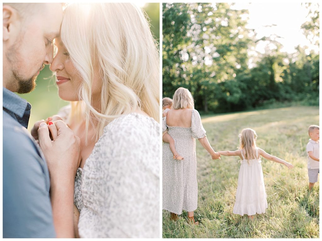 Intimate family photos with mom holding hands with daughter. Lancaster, Pennsylvania 